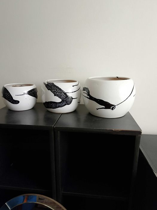 Donice kwiatowe ceramiczne zdobionne