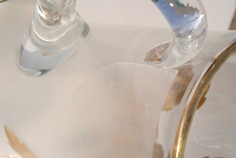 Stara dzbanek szklany antyk kolekcjonerski