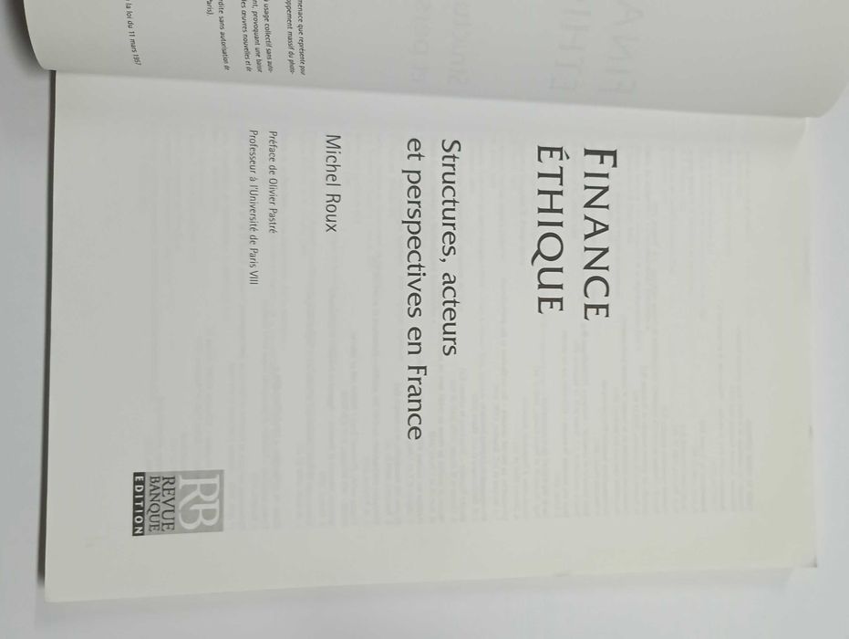 Finance Éthique, de Michel Roux