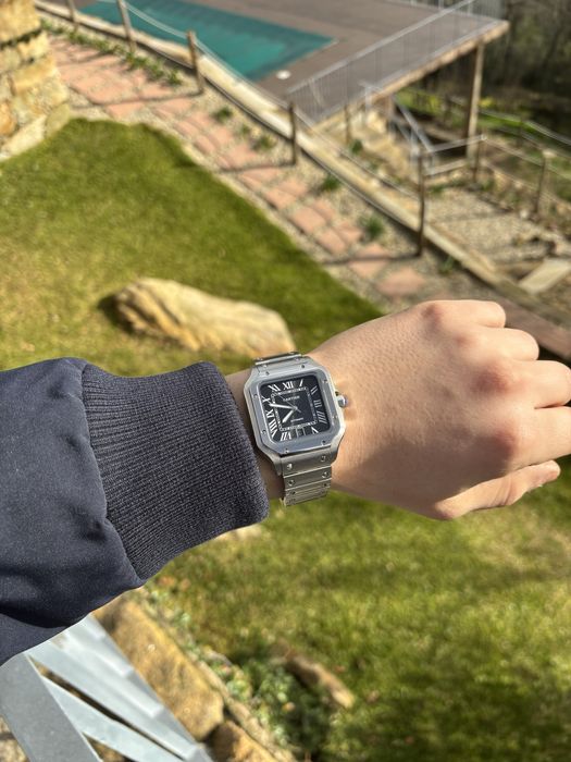 Cartier santos black dial