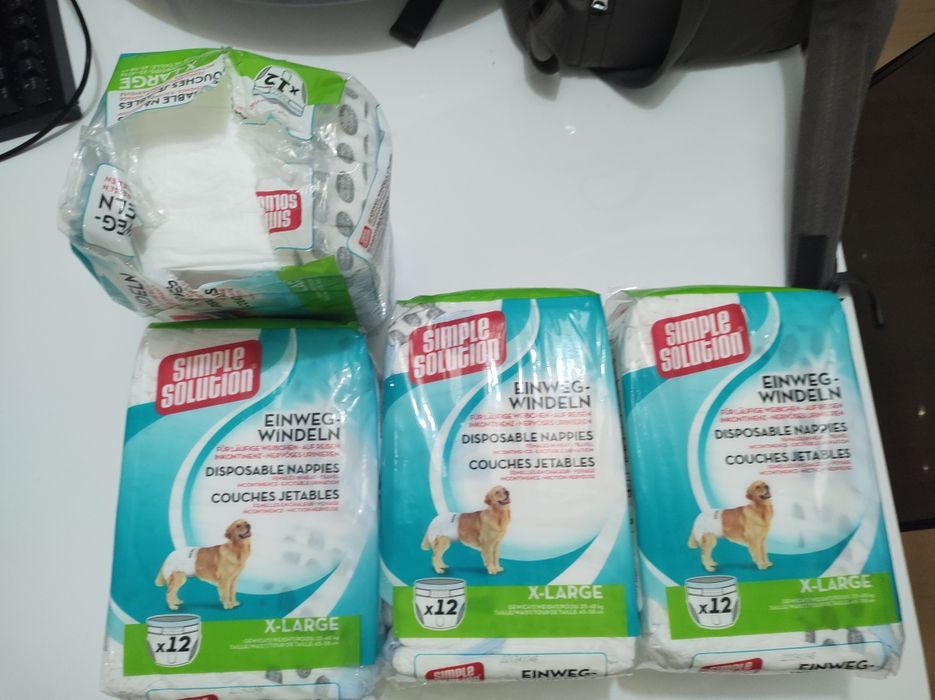 Fraldas descartáveis XL - cadela