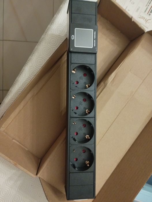 Caixa de saída Schuko Power Link, adaptador EU soquete tira de energia