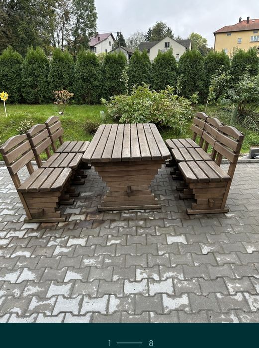 Meble ogrodowe komplet DEBOWE!