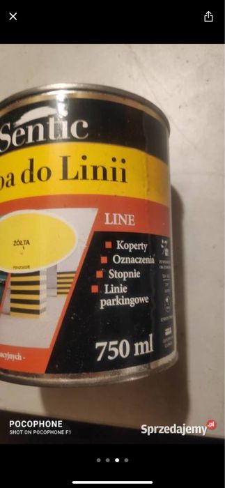 Farba do linii 750 ml żółta SENTIC
