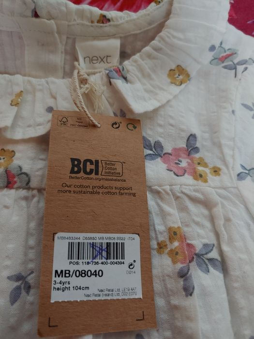 Next nowa bluzka koszulowa w kwiatki roz 104