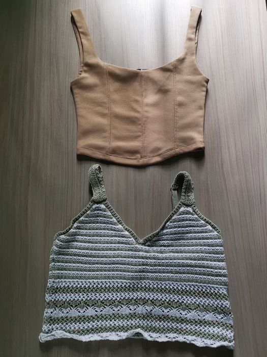 BULK 6x crop top topik krótka bluzka na ramiączkach y2k 2000 SWAG coquette avant garde