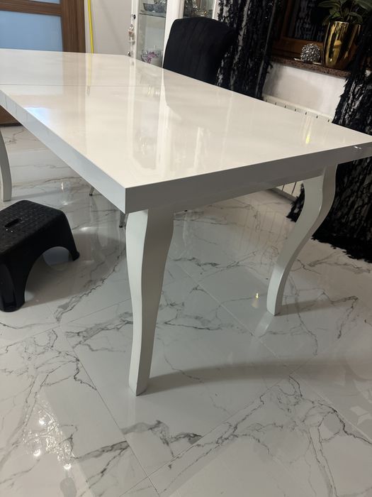 Stół biały połysk glamour