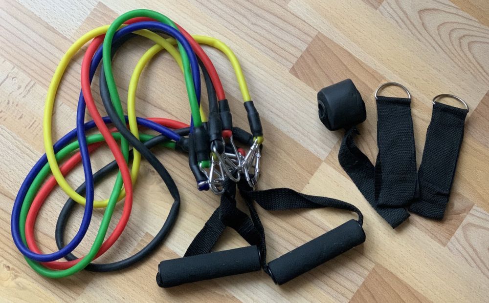 Набор трубчатых эспандерОв 5шт. трубок Резинки жгутов 10в1 резиновых