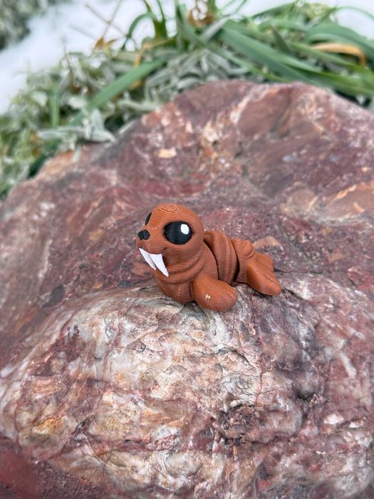 Słodki Mors Arktyczny Minimals 3D – ruchoma mini figurka, zabawka