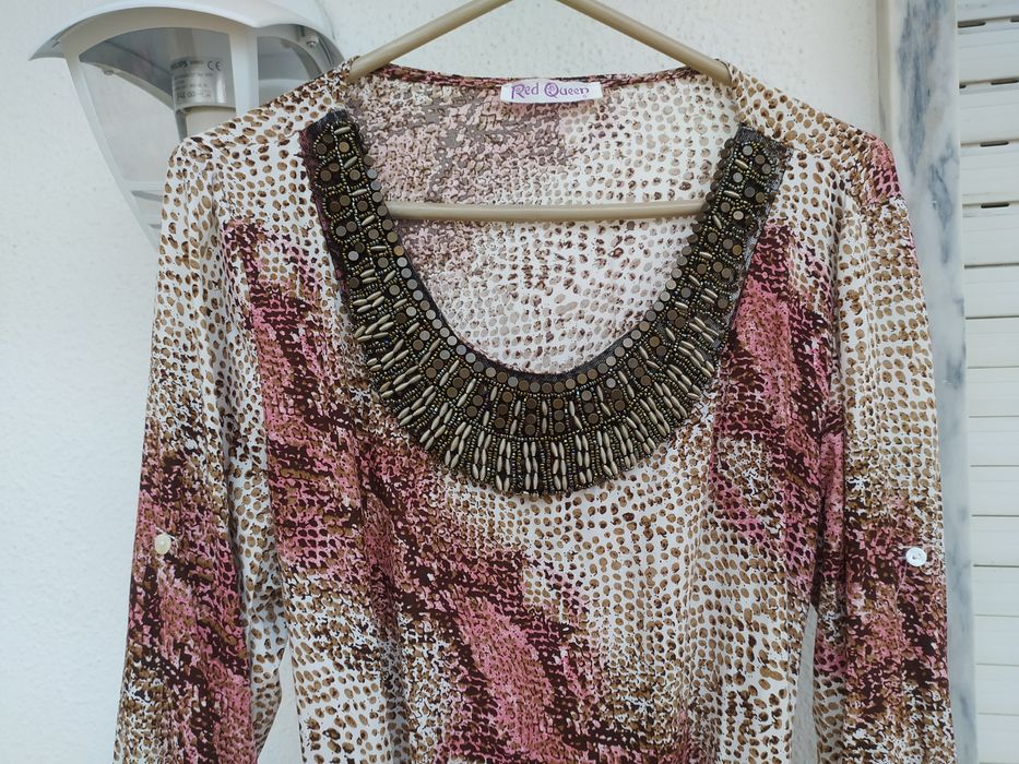 (Portes grátis) Vestido estampado curto