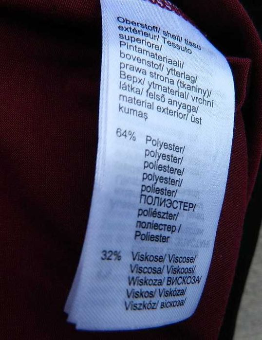 Dwuwarstwowa luźna tunika, czarno-bordowa 44/46