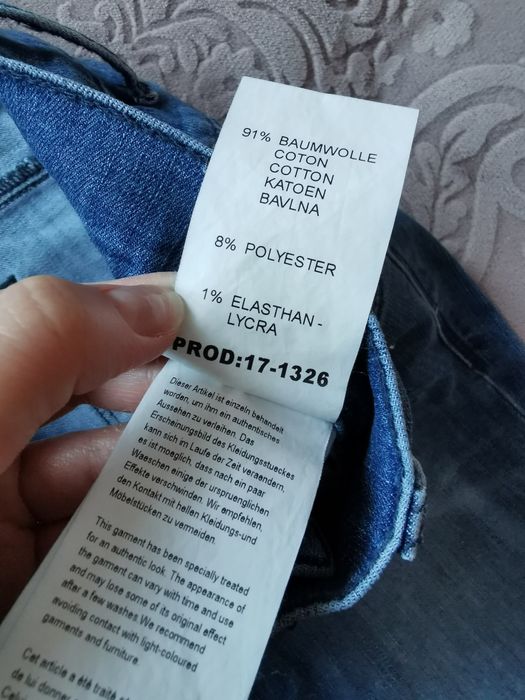 Jeansy dżinsy wysoki stan Angels kryształki skinny boho M L 38 40