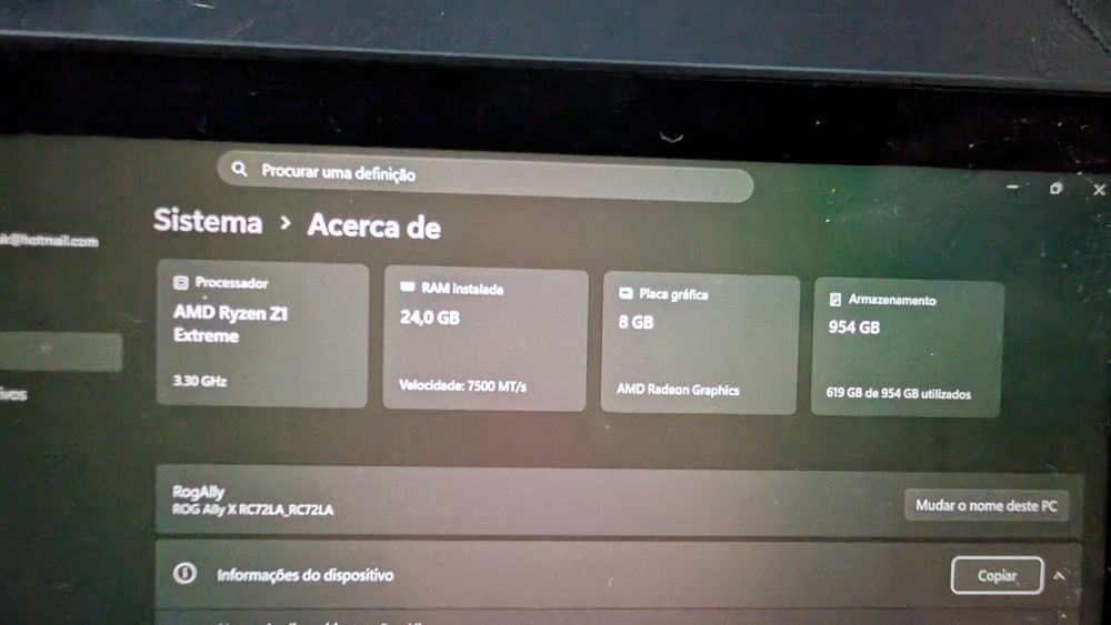 ROG Ally X Z1 extreme como nova