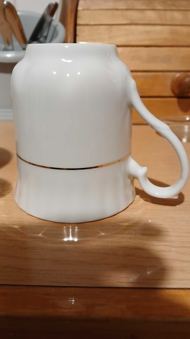 kubki ceramiczne CHODZIEŻ zdobione w róże - 3 sztuki