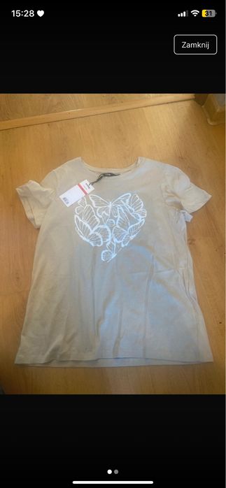 Koszulka beżowa sinsay