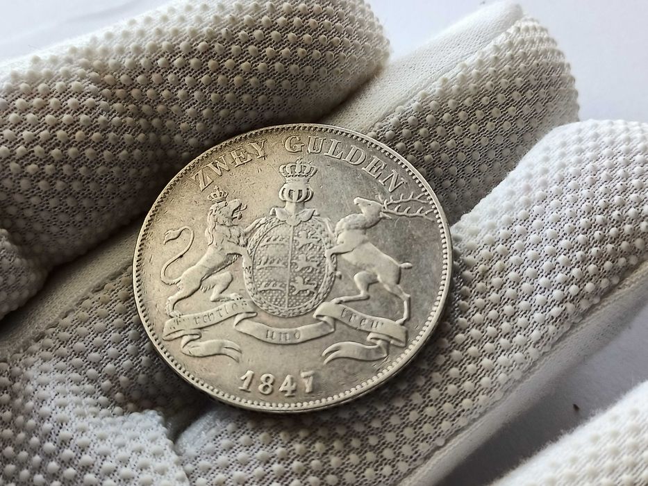 2 Guldeny 1847 Wintenbergia Wilhelm l Srebro