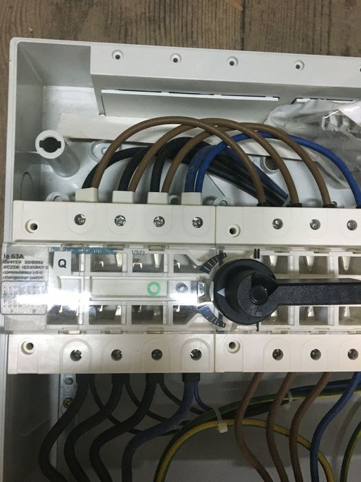 Rozdzielnia z przełącznikiem sieć‑agregat  100A ,lub  63A NOWE.