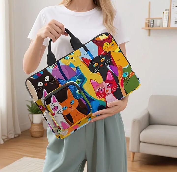 Torba na laptopa dla kociarzy 36,5 cm x 25 cm