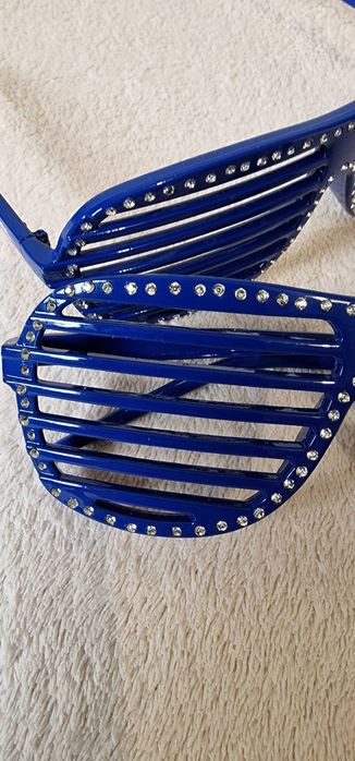 Okulary imprezowe disco koncert prywatka z kryształami 2 sztuki!!!
