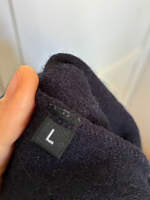 wełniany sweter boss granatowy hugo boss