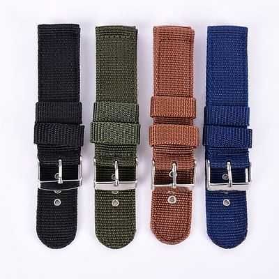 Paski nylonowe do zegarka 18mm 20mm 22mm komplet 2szt parciane