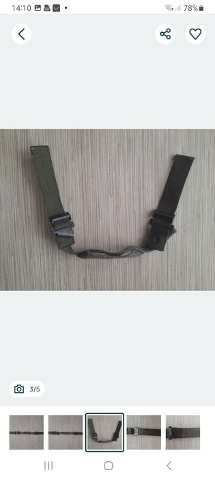 Pasek podbródkowy helmu M1.