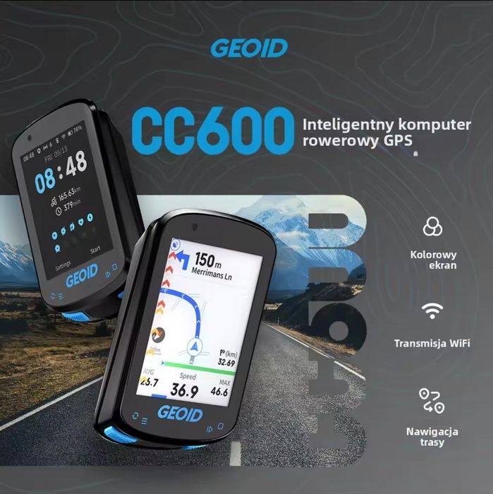 Licznik rowerowy GPS nawigacja Geoid CC600 +