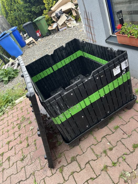 Skrzyniopaleta plastikowa skladana skrzynia paleta pudło