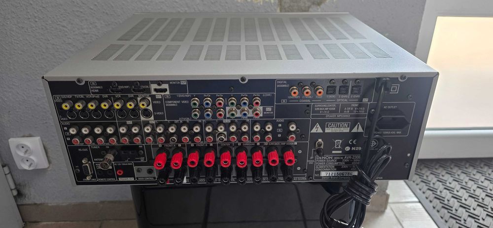 Amplituner Denon AVR-2308 Srebrny Pilot 5.1 Harman Kardon HKTS 11