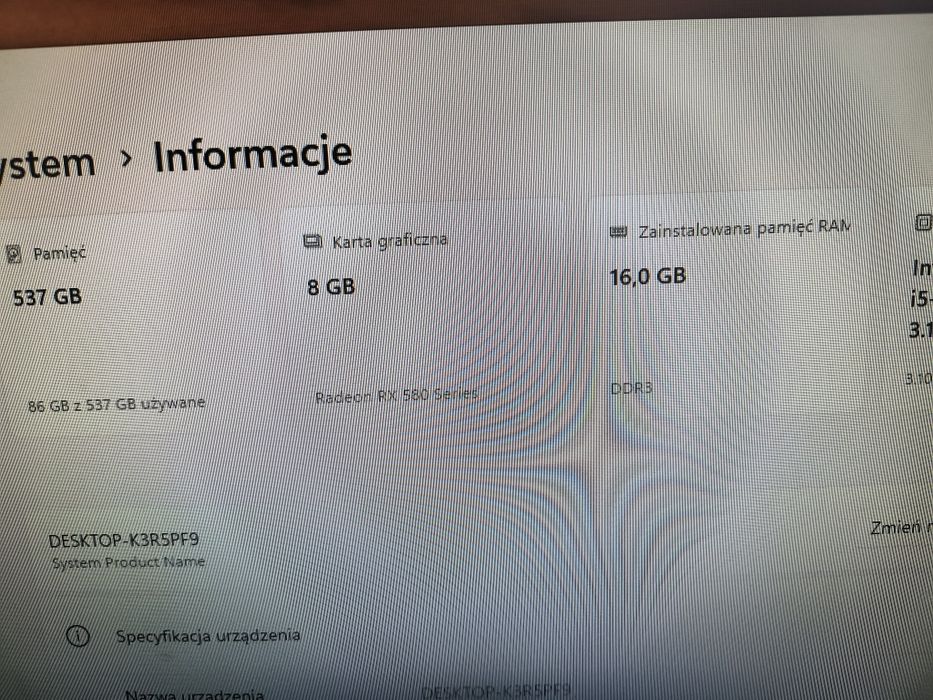 Komputer Gamingowy i5/16Gb/SSD/Grafika 8Gb!!!