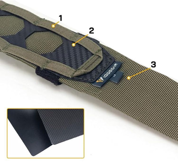 Pas taktyczny QR klamra WOLF Carbon bojowy Molle dwuczęściowy army