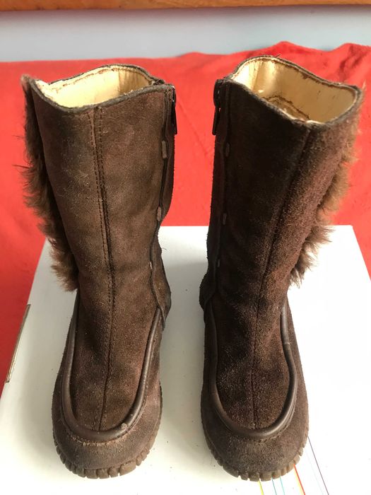 Buty zimowe skóra oficerki kozaki r 24