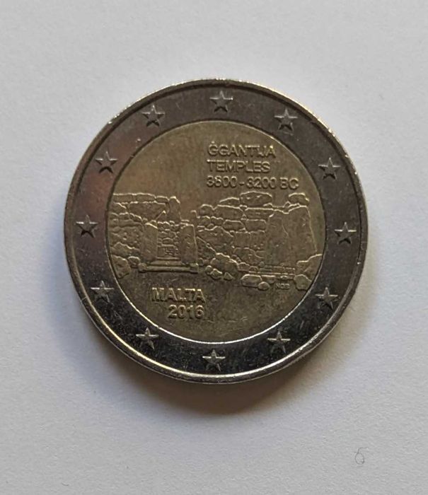 Commemorative Coin - €2 - Malta - 2016 - ĠGANTIJA TEMPLES - 2 Euros