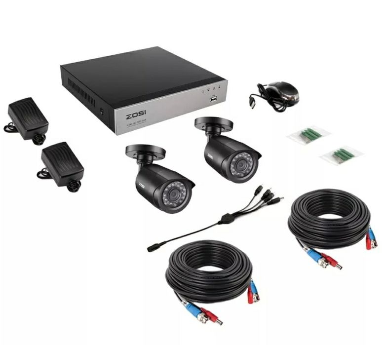 Sistema Vídeovigilância CCTV Zosi HD 4CH com 2 câmeras (Novo)