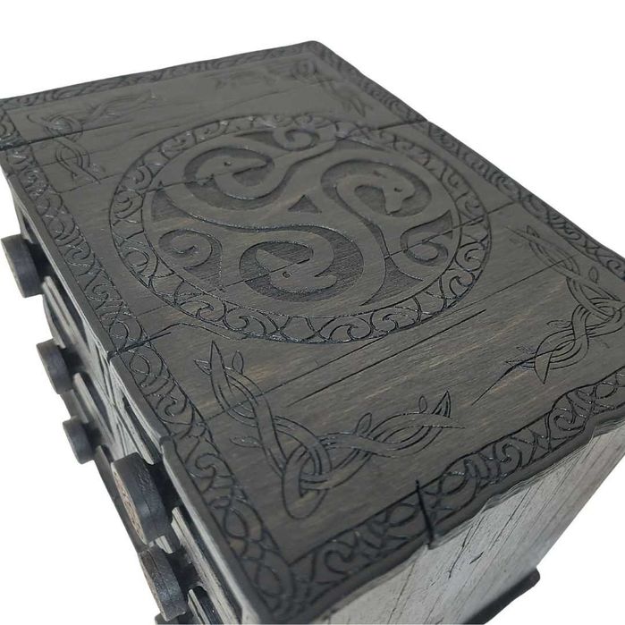 Szkatułka Na Biżuterię Duża Drewniana Mini Komoda z Szufladami Organiz