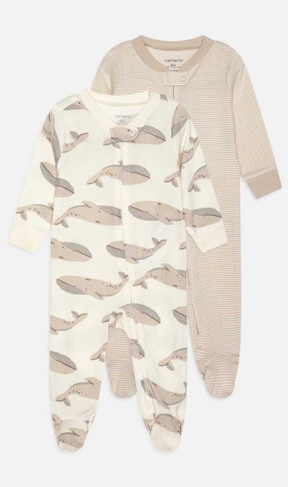 Carter's UNISEX Śpioszki 68cm, 6 miesięcy. 2 sztuki