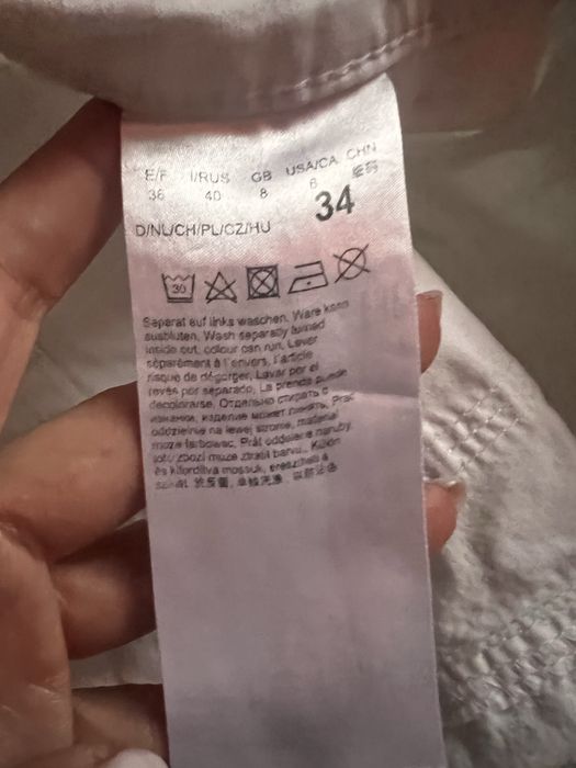 Betty Barclay białe spodnie 7/8 34 XS bawełna z elastanem