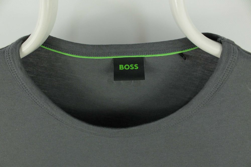 Легкий бавовняний лонгслів футболка Boss Gray Cotton Regular Fit Longsleeve Розмір М