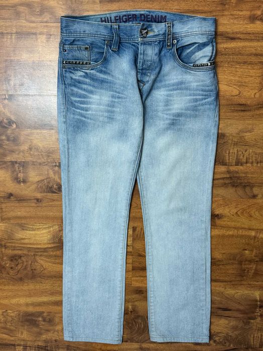 Spodnie jeansowe tapered zwężane slim jeansy Tommy Hilfiger Denim M