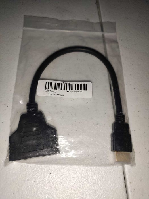 cabo com 3 fichas HDMI