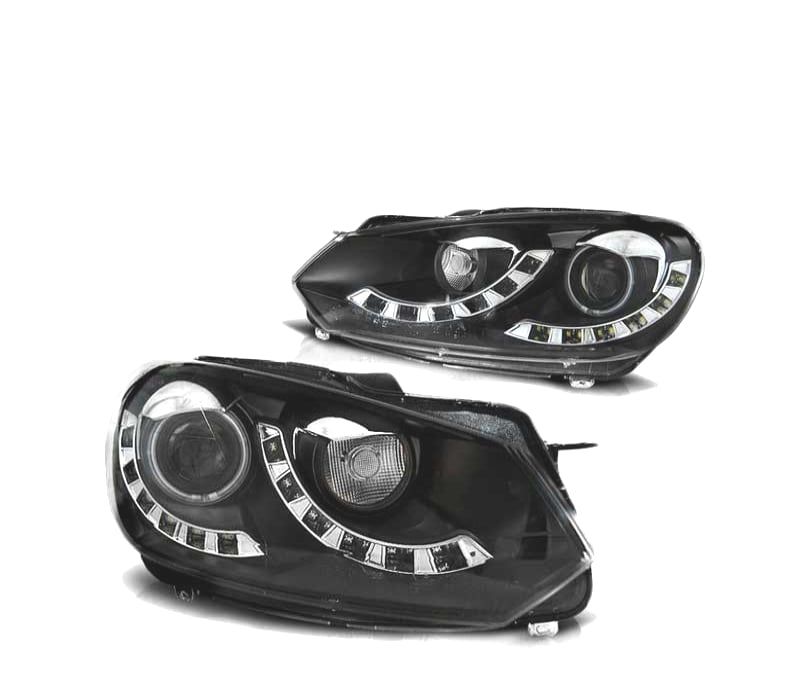 FAROL FRONTAL VOLKSWAGEN VW GOLF 6 08-12 FUNDO PRETO DRL