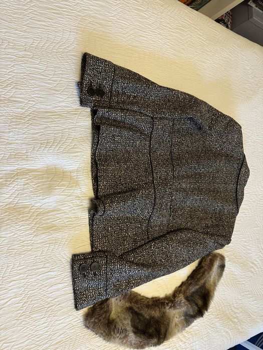 Zara casaco com pele