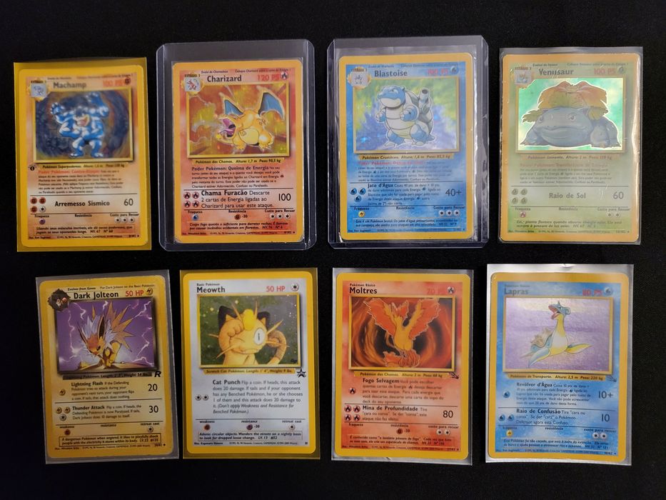 Cartas Pokémon Antigas Raras Originais Blastoise Charizard Venusaur
