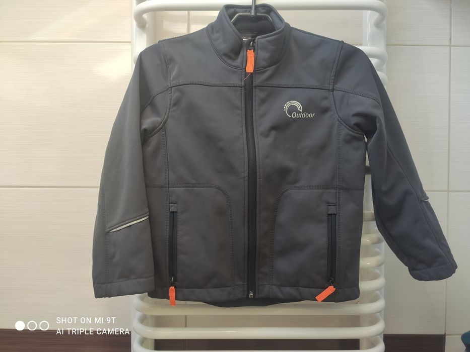 Kurtka wiosna-jesień 128 Softshell + cienka czapka