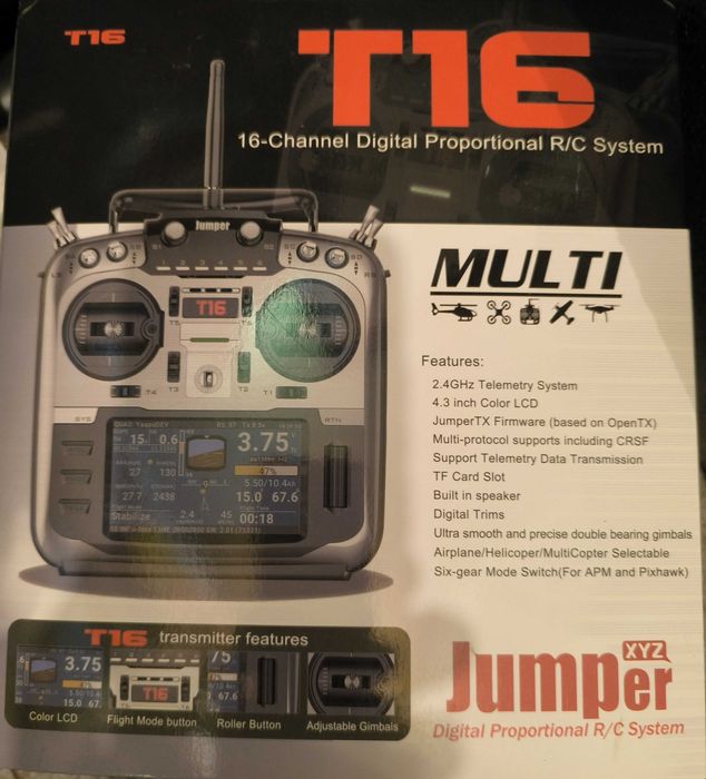 Rádio Rc Aeromodelismo Jumper T16
