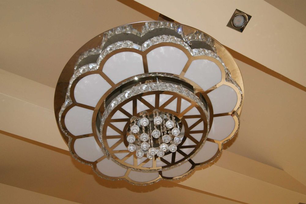 Kryształowy Żyrandol Plafon Glamour DUŻY 78 cm do Salonu