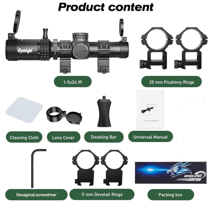 Mira para rifle 1-5x24 (nunca usada)