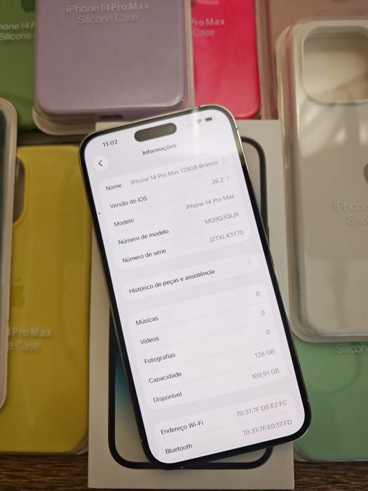 iPhone 14 Pro Max 128GB Silver Como Novo   Aceito Retomas