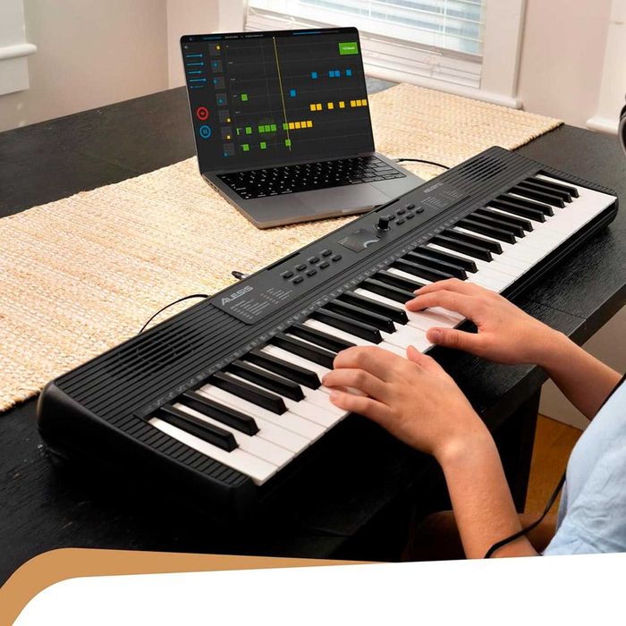 Teclado Piano Orgão Eletrónico 61 Teclas C/ Suporte Banco Auscultador