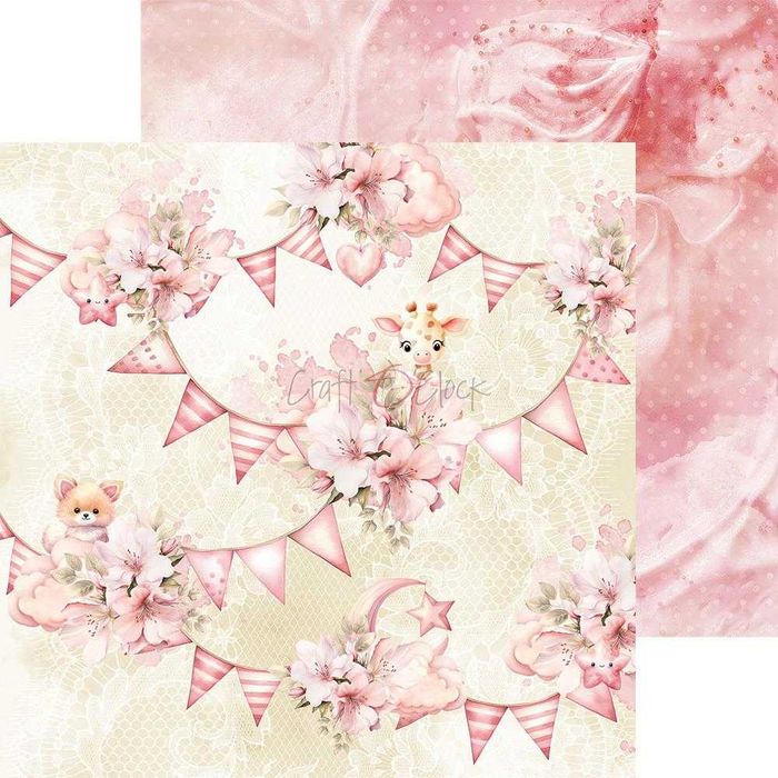 Zestaw papierów do scrapbookingu Craft o'Clock- Girl and Curl -20x20cm